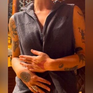 Vintage Micro Fleece Zip Up Vest